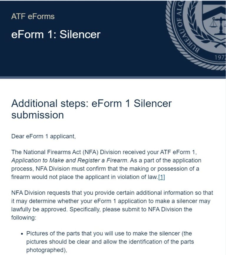 Is this the end of Form 1 suppressors? The Law Office of John Pierce